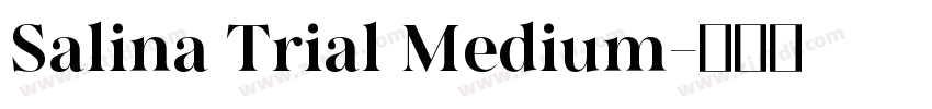 Salina Trial Medium字体转换